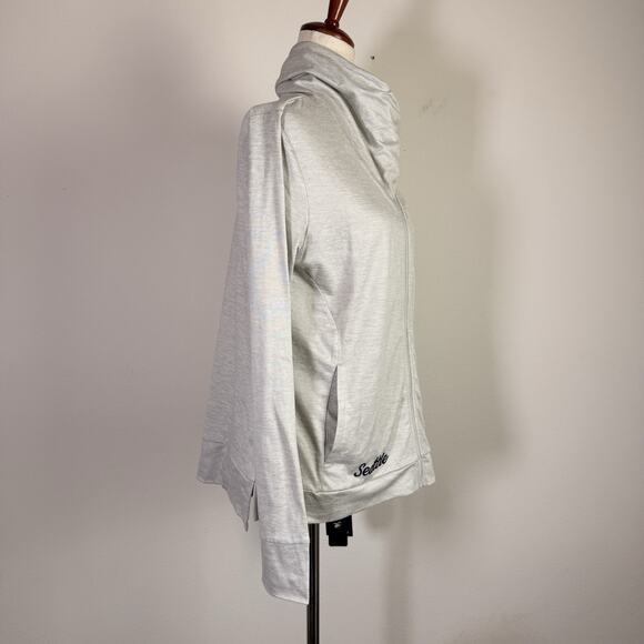 Fanatics Seattle Seahawks Longsleeve Zip Up Women's Large Grey Asymmetric NWT - Picture 10 of 14